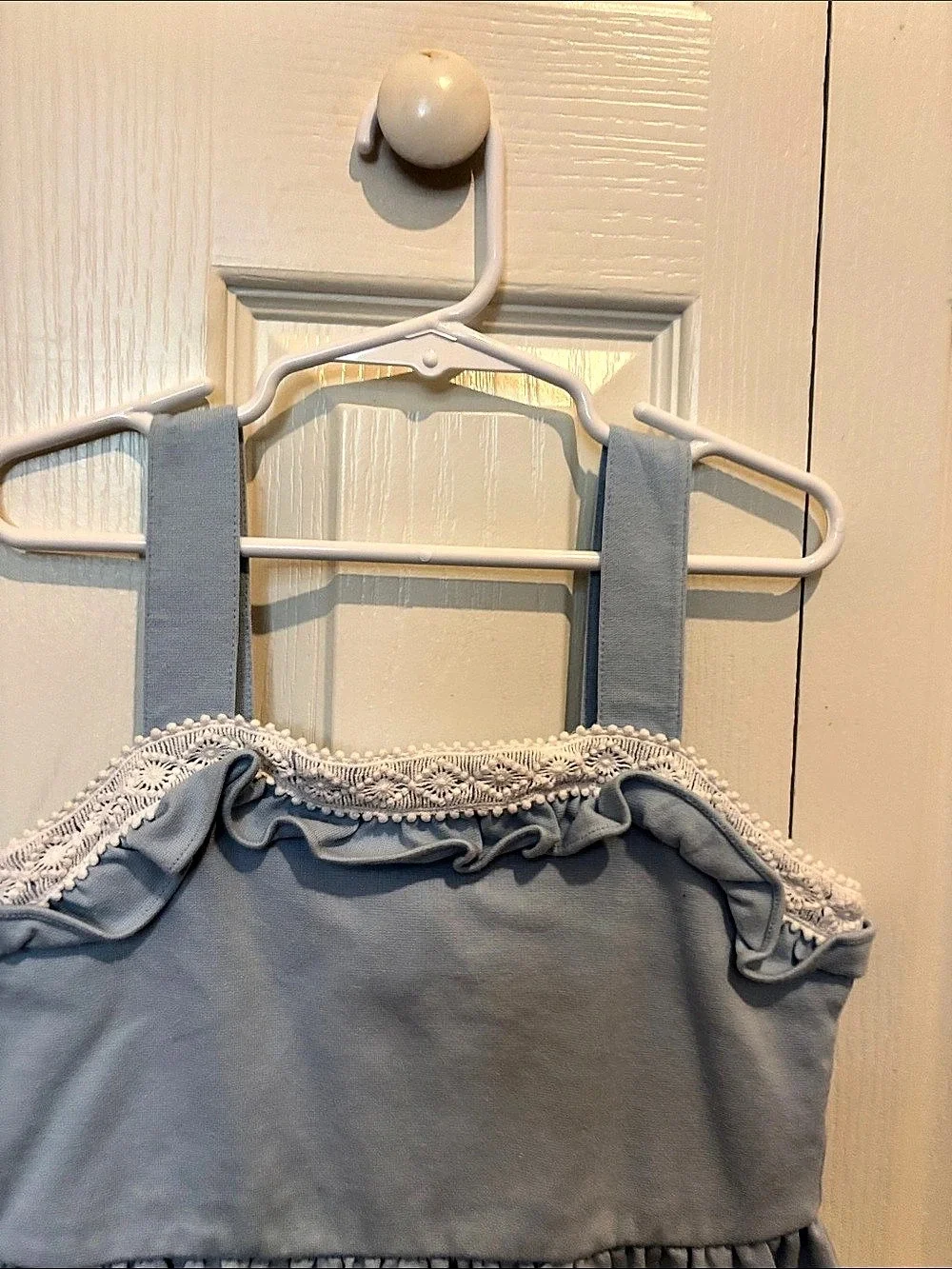 Girls' Blue Lace Trim Sundress Like New